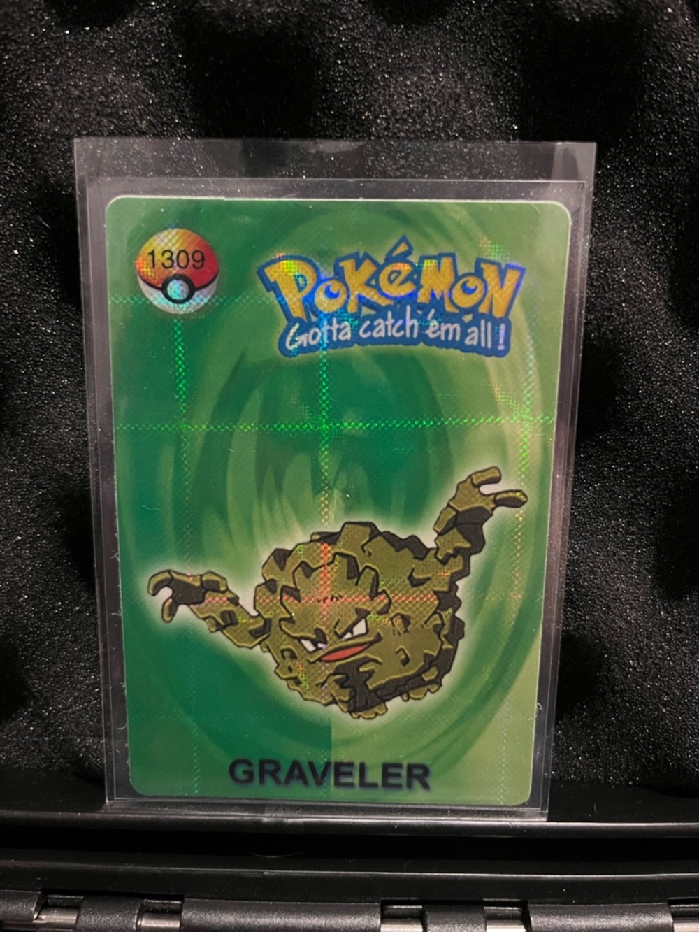 Pokemon Graveler Green Holographic Trading Card